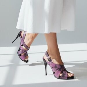 BCBGeneration Miel High Heel Sandals - Snake Print